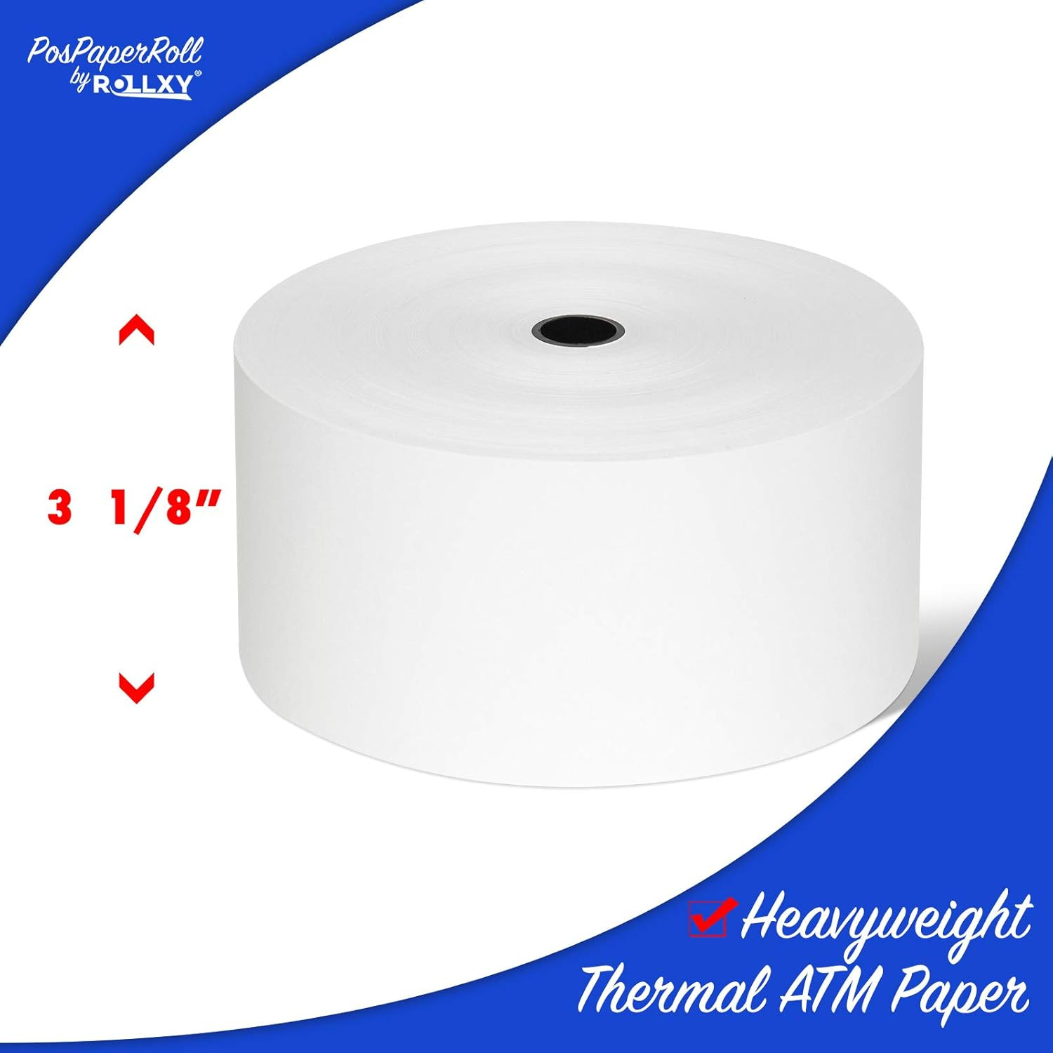 Tranax/Cross Mini-Bank ATM Paper – 3-1/8″ X 815′, Heavy Thermal, CSI, 11/16″ Cor