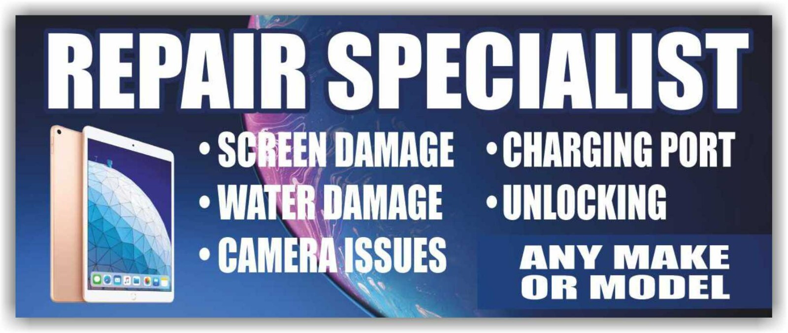 REPAIR SPECIALIST Repair Advertising Banner Vinyl Mesh Sign Cell Phone Computer