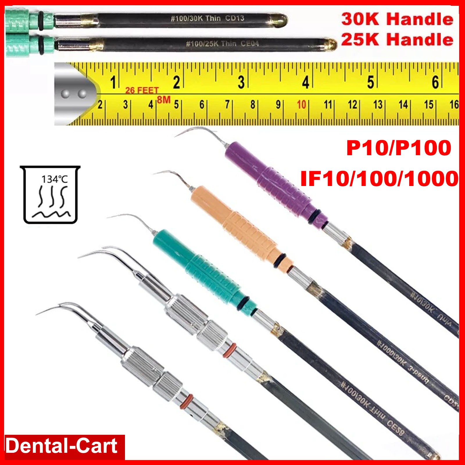 Inserts IF10 IF100 IF1000 P10 P100 Scaler Tip Dental Insert 30K/25K Tips