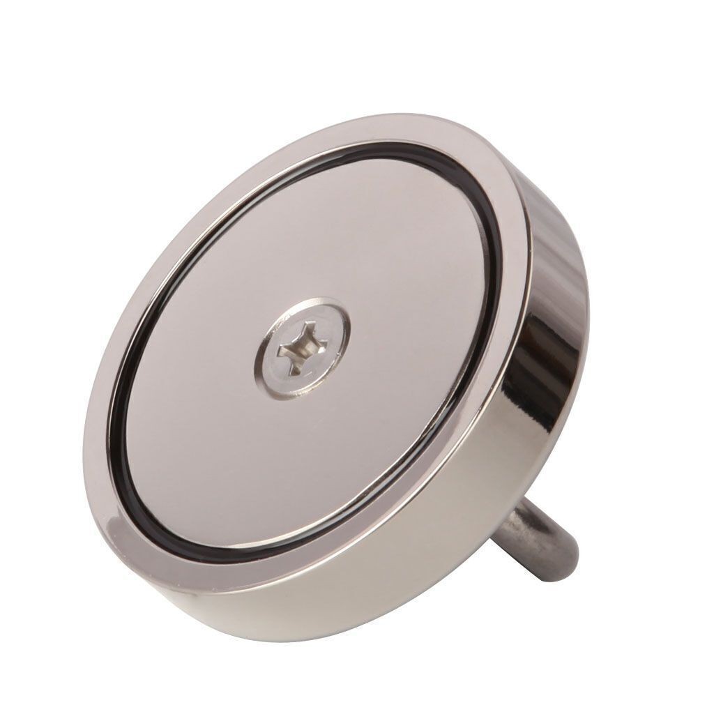 600LBS Pull Force Fishing Magnet Strong Neodymium Treasure Hunt Heavy Duty 2.4in