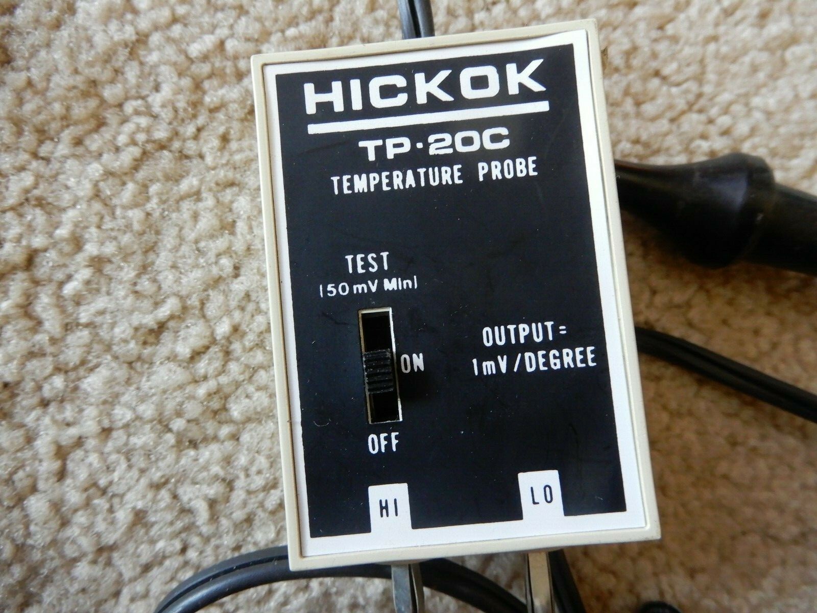 HICKOK TP-20C TEMPERATURE PROBE -55 DEGREE C (-67F) + 150 C (+302 DEGREE F)