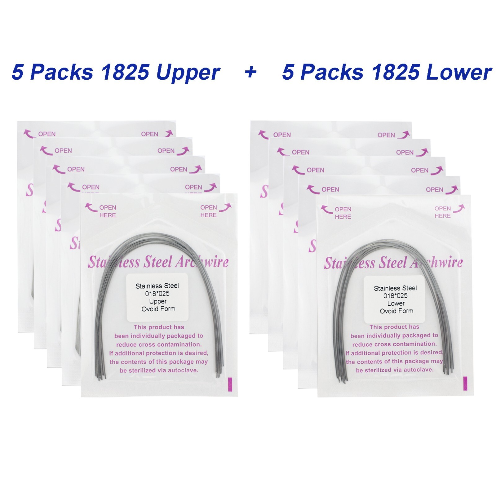 100Pcs Dental Orthodontic Arch Wire Stainless Steel NiTi Ovoid Natural 014 16X22