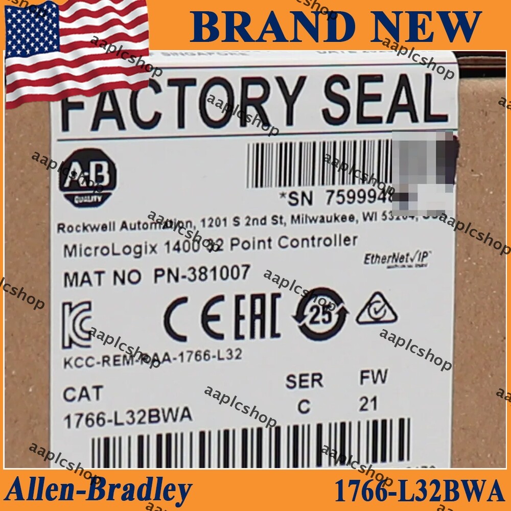 NEW Allen-Bradley 1766-L32BWA MicroLogix 1400 32 Point Controller AB 1766 L32BWA