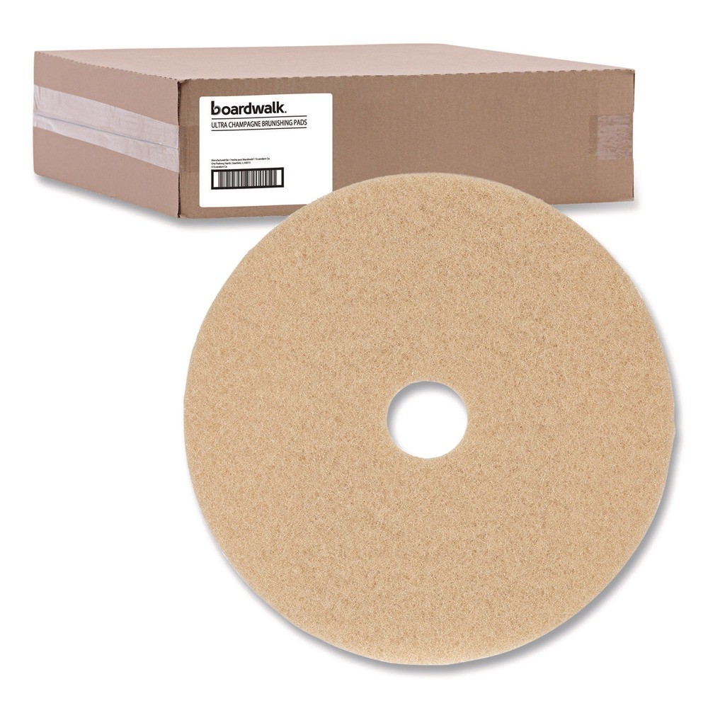 Boardwalk 4027ULT 27 in. Burnishing Floor Pads – Tan (5/Carton) New