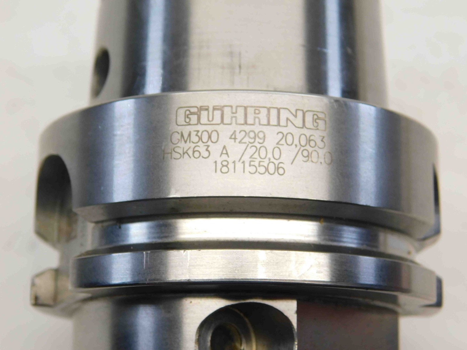 HSK63A SCHUNK 20mm I.D. HYDRAULIC CHUCK TOOL HOLDER 20mm 90mm PROJECTION 204056