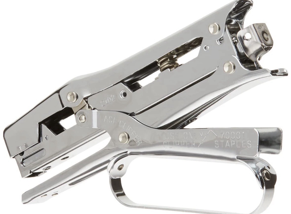 Ace Chrome Finish Plier Stapler Steel Up to 20 Sheets Capacity Stationery Tool