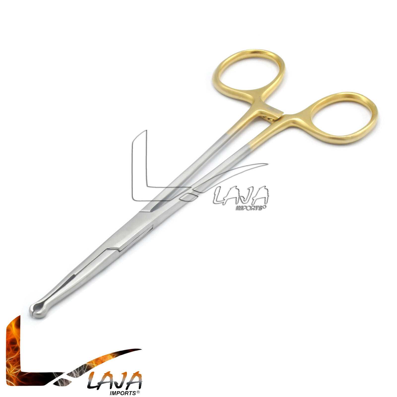 Vasectomy Fixation Clamp, Ring Forceps 5.5» Gold Handle Surgical Instruments