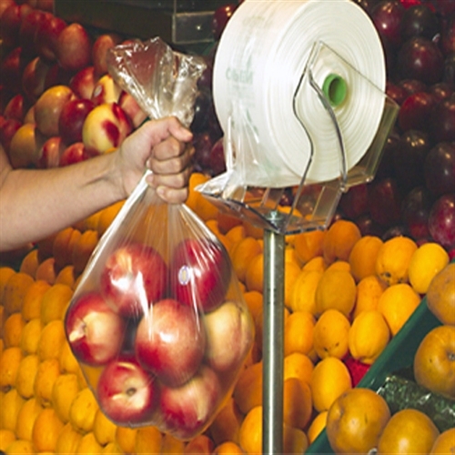 Self Opening Star Sealed HMW-HDPE Produce Bag Clear Green 15″ L x 20″ D 3000/Bag