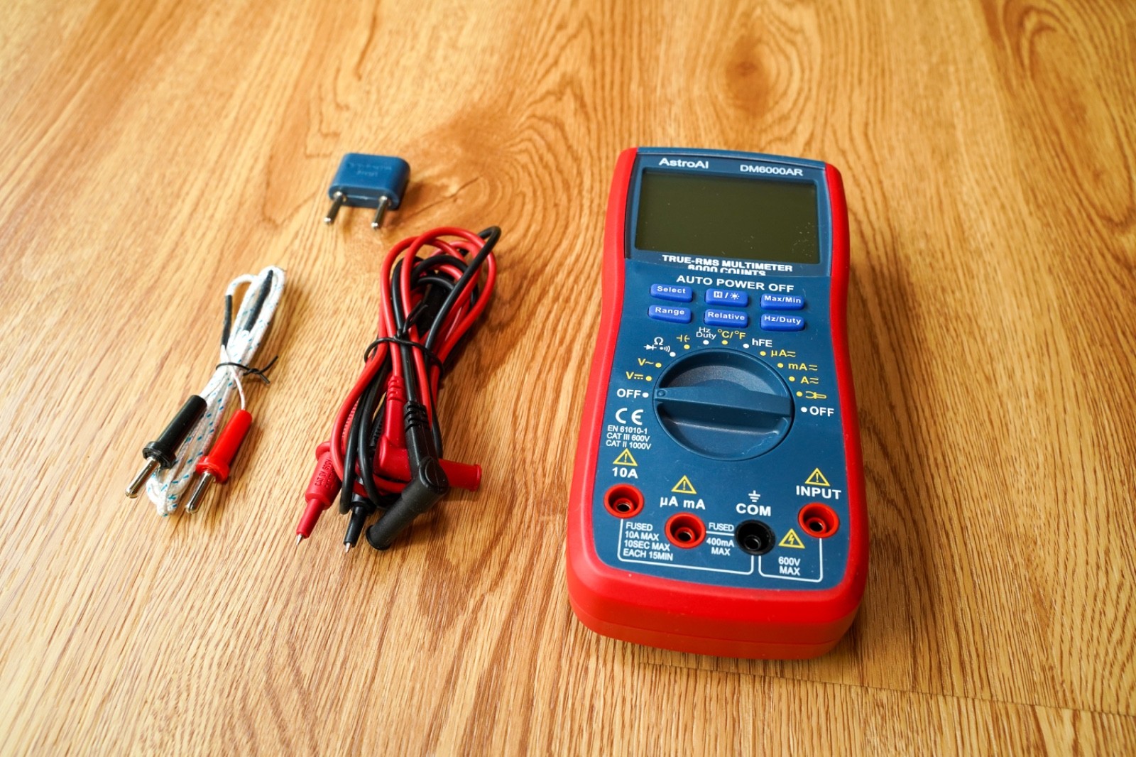 AstroAI DM6000AR True RMS Digital Multimeter CAT III 6000 Count 600V 10A