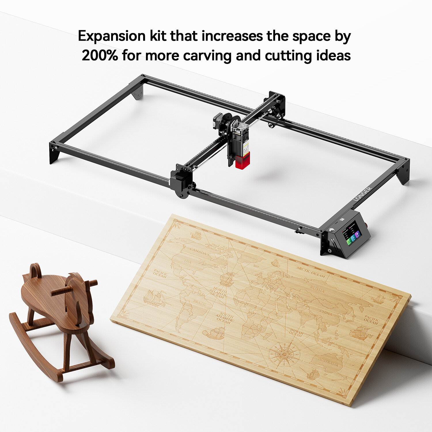 Longer RAY5 Extension Kit – Laser Engraver Area Expansion Kit for ray5 （Used）