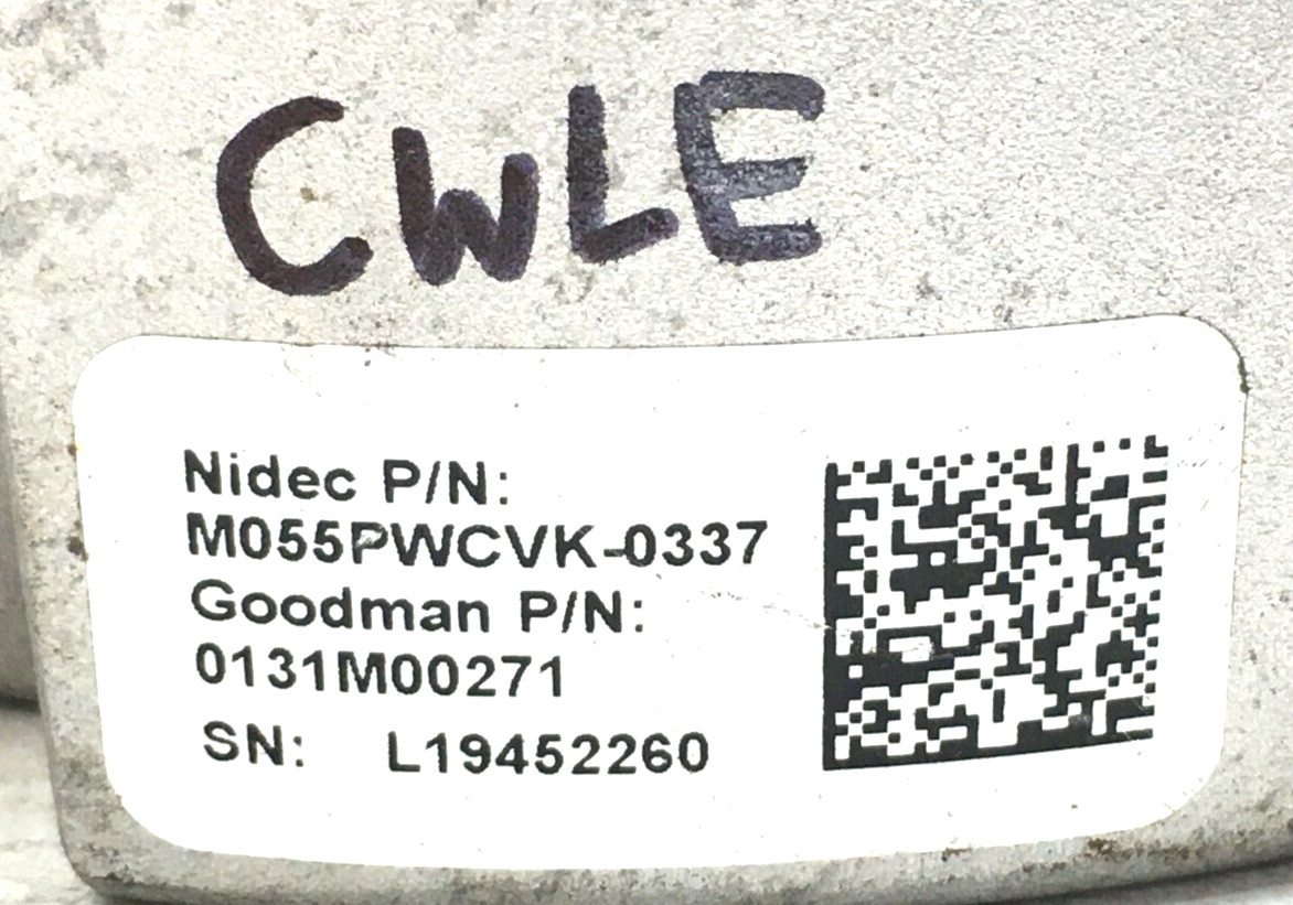 Goodman M055PWCVK-0337 Programmable ECM Module ONLY 0131M00271 CW LE used #Z46
