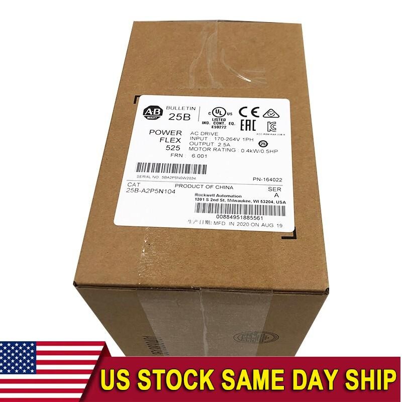 New 25B-A2P5N104 Power 525 AC Drive 0.4kW/0.5HP FREE 25BA2P5N104 US Free Tax