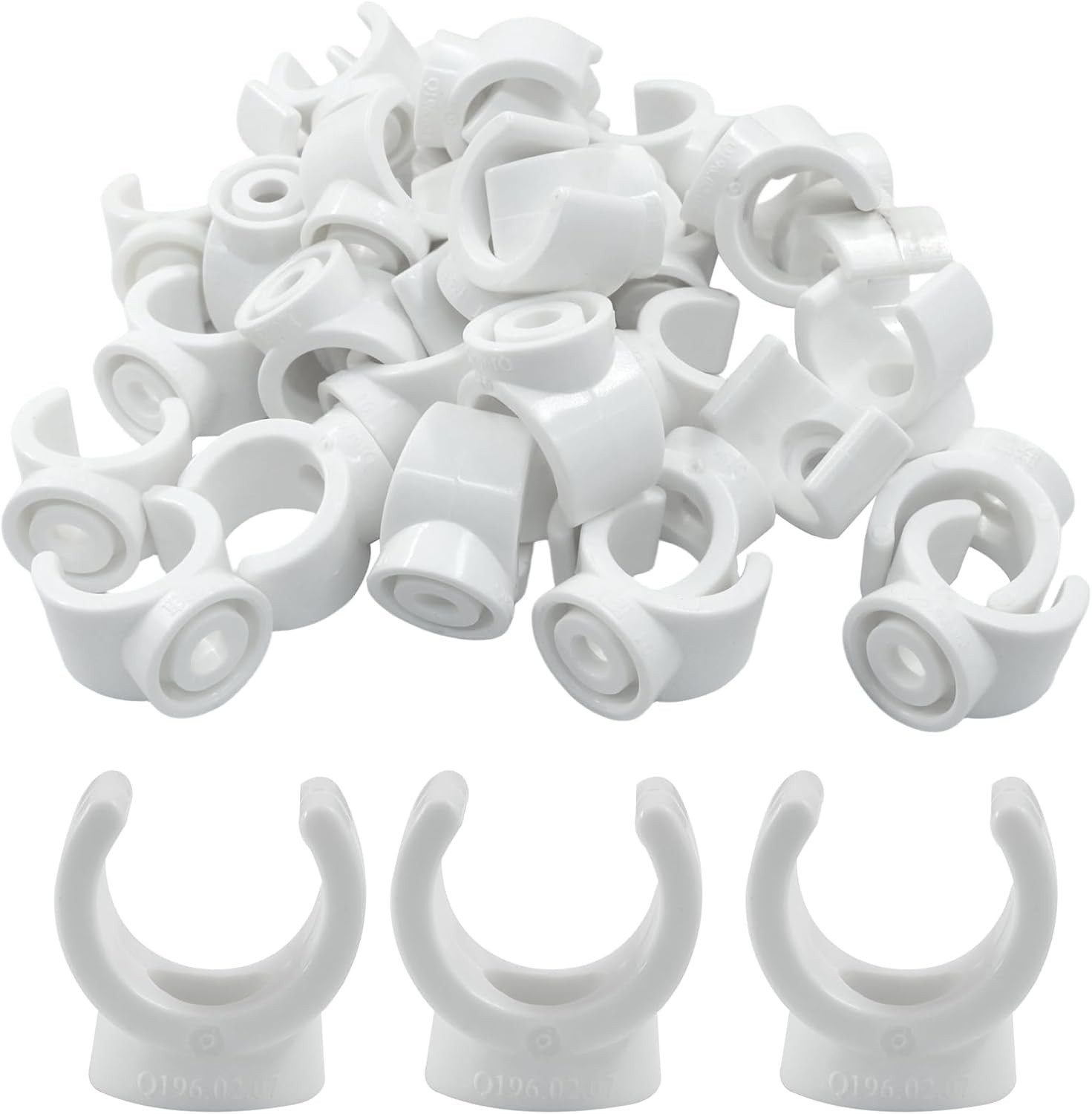 50 Pack 1/2 Inch Pipe Clamp – Plastic PEX Clips & Pipe Hangers for Secure PEX Tu