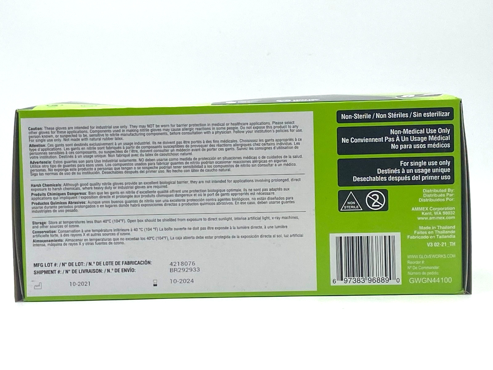 Gloveworks 8 Mil Nitrile Gloves Green Medium 1000 Count Heavy Duty DisposableNEW