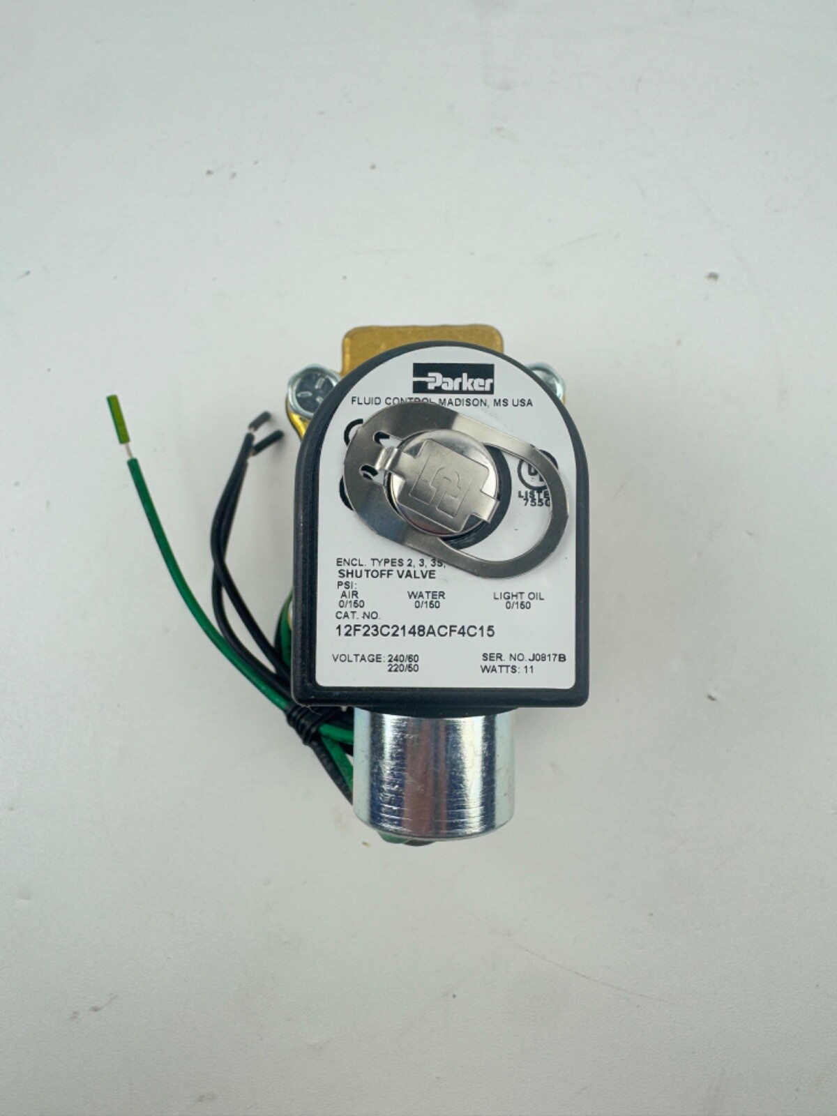 PARKER 12F23C2148ACF4C15 SOLENOID VALVE