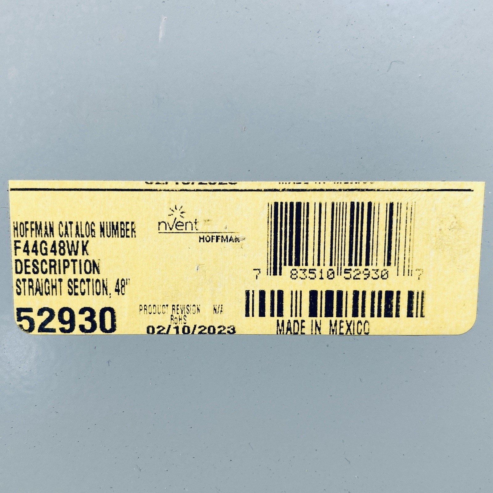 Hoffman F44G48WK 4″x 4″ Wireway Straight 60″ Section Lay-in Type 1 w/ knockouts