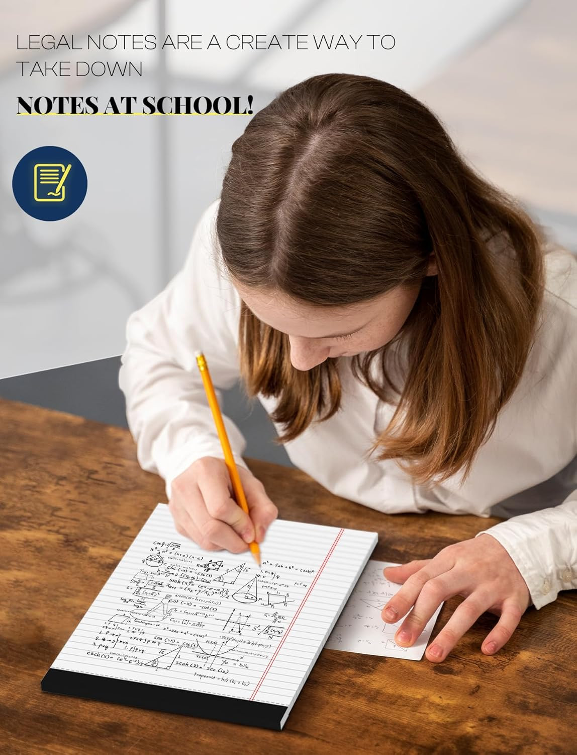 Legal Pads 8.5 X 11 White Note Pads 8.5 X 11 in 2 Pack Notepads 8.5 X 11 Writing
