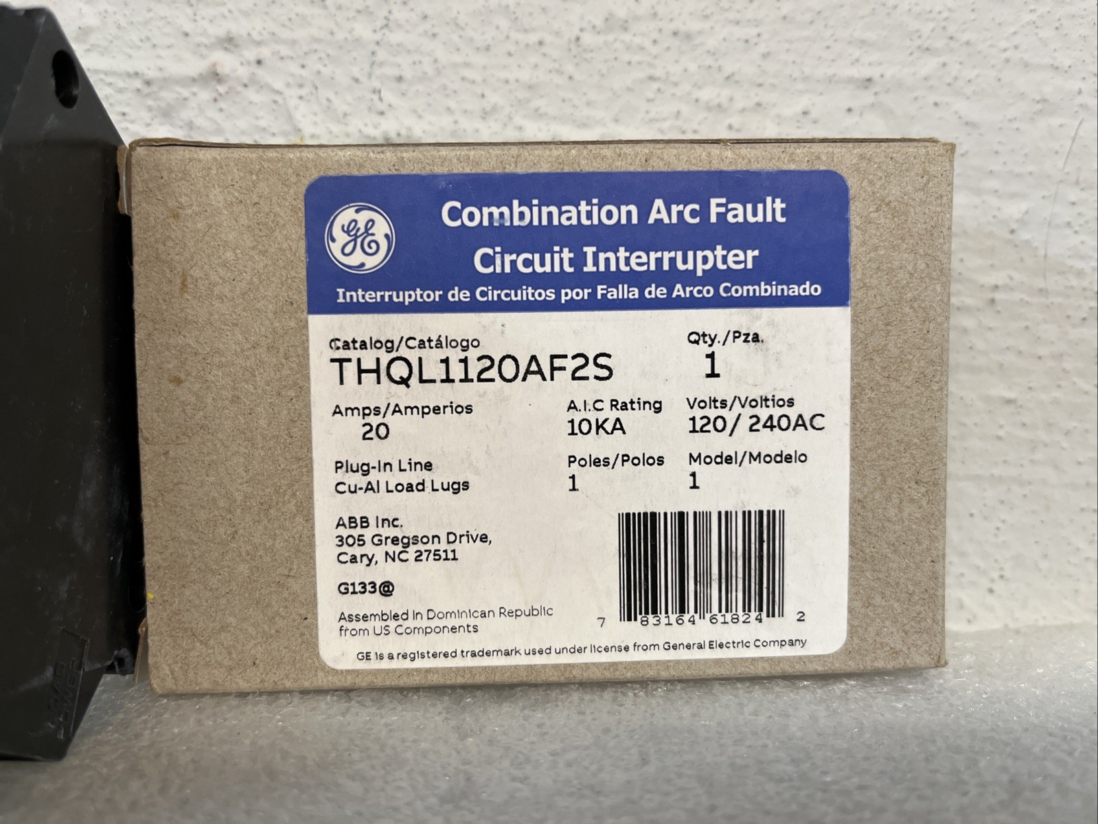 GE THQL1120AF2S Combination Arc Fault Circuit Breaker 1P 20A 120V New