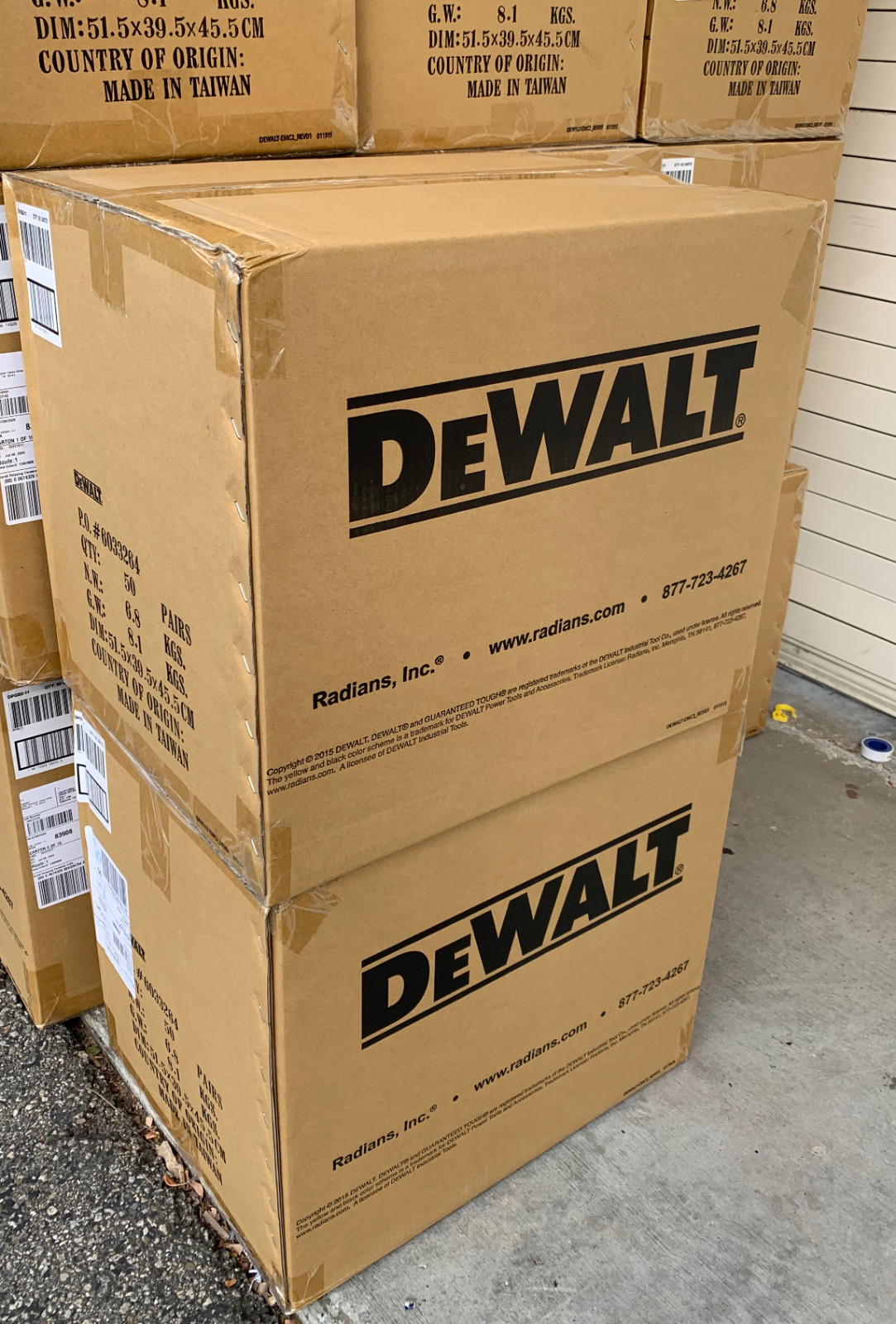 BULK 50 pc / Dewalt DPG82-11 Concealer Clear Anti-Fog Dual Mold Safety Goggle