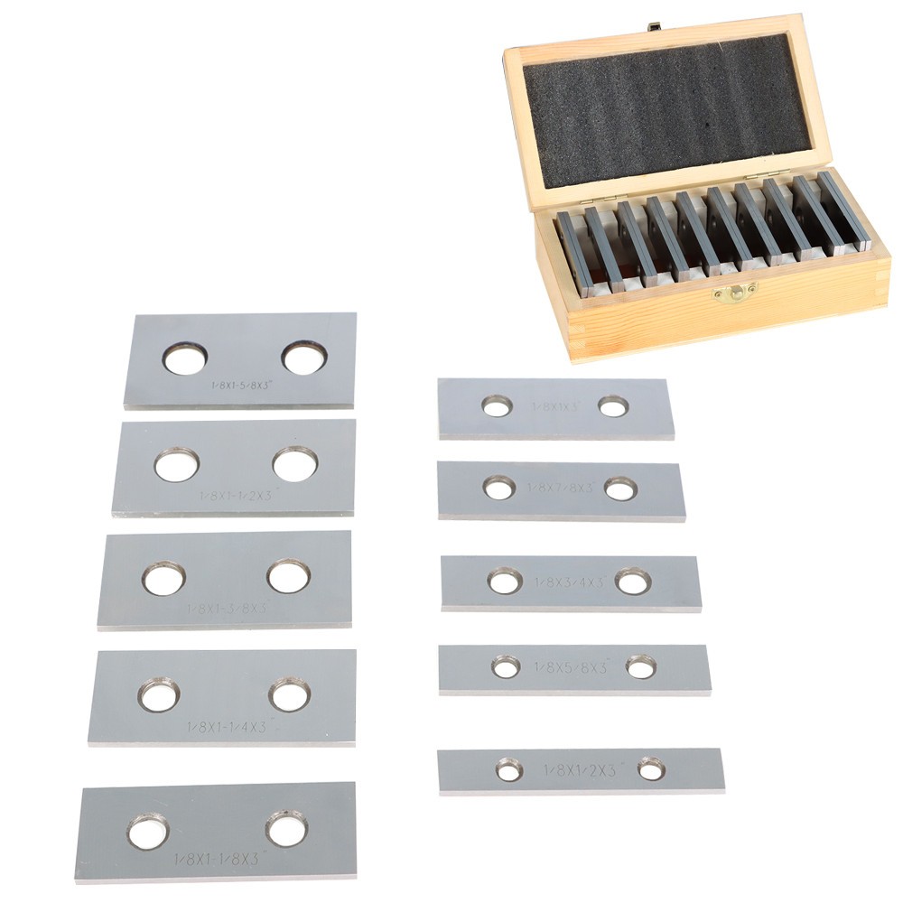 10 Pair 1/8 x 3″ Precision Parallel Set Hardened Steel In Case Steel New