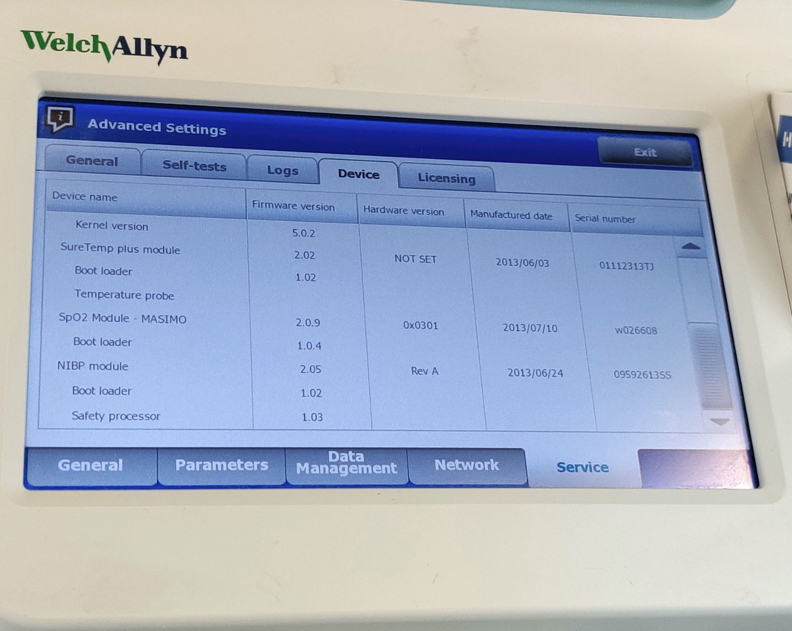 Welch Allyn Connex Vital Sign Monitor 6000 WIFI EMR Conn 65NTXX with Accessories