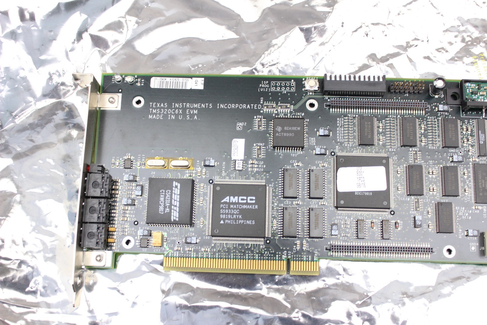 TEXAS INSTRUMENTS TMS320C6X EVM 31-2043A PCI DSP Evaluation Module D600830-0001(