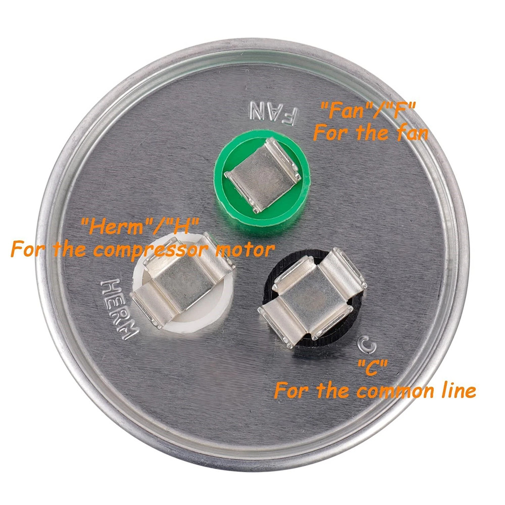 35+5 uf/MFD 370-440 VAC Round Dual Run Capacitor 50/60 Hz