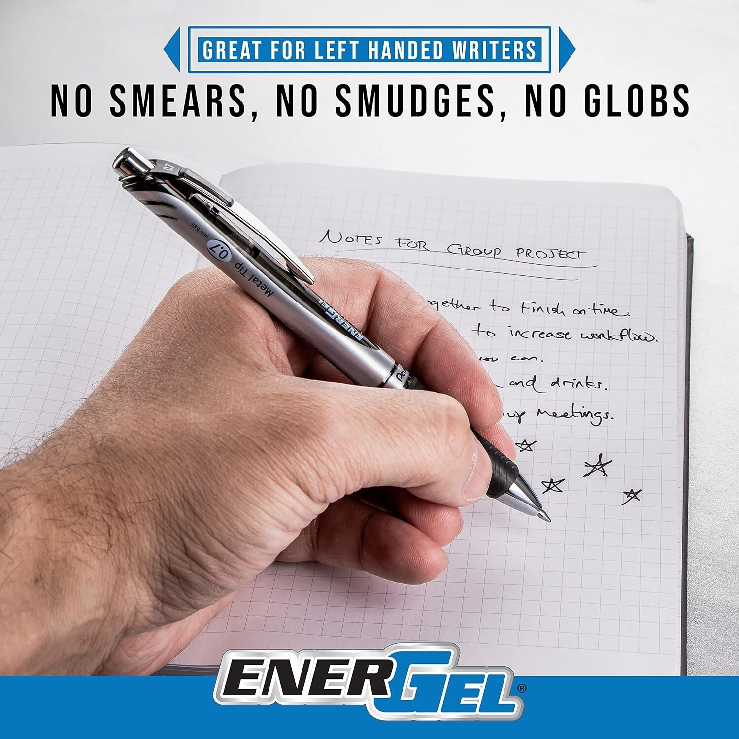 Pentel EnerGel RTX Retractable Liquid Gel Pen, Happiness Expressions Pack, 0.7mm