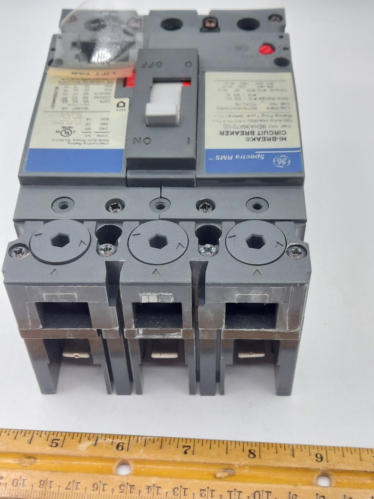 GE – SEHA36AT0100 – Spectra Rms Molded Case Circuit Breaker, 100A, 600V **NEW**