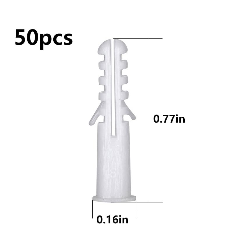 (274 pcs) Plastic Drywall Wall Anchors Kit with Screws， Concrete Screw kit Wa…