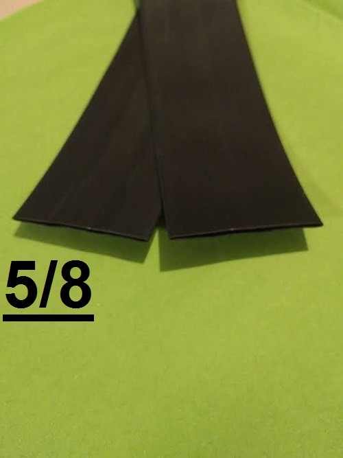 5/8″ inch 15.9mm BLACK 2:1 heat shrink tubing polyolefin (1FOOT)