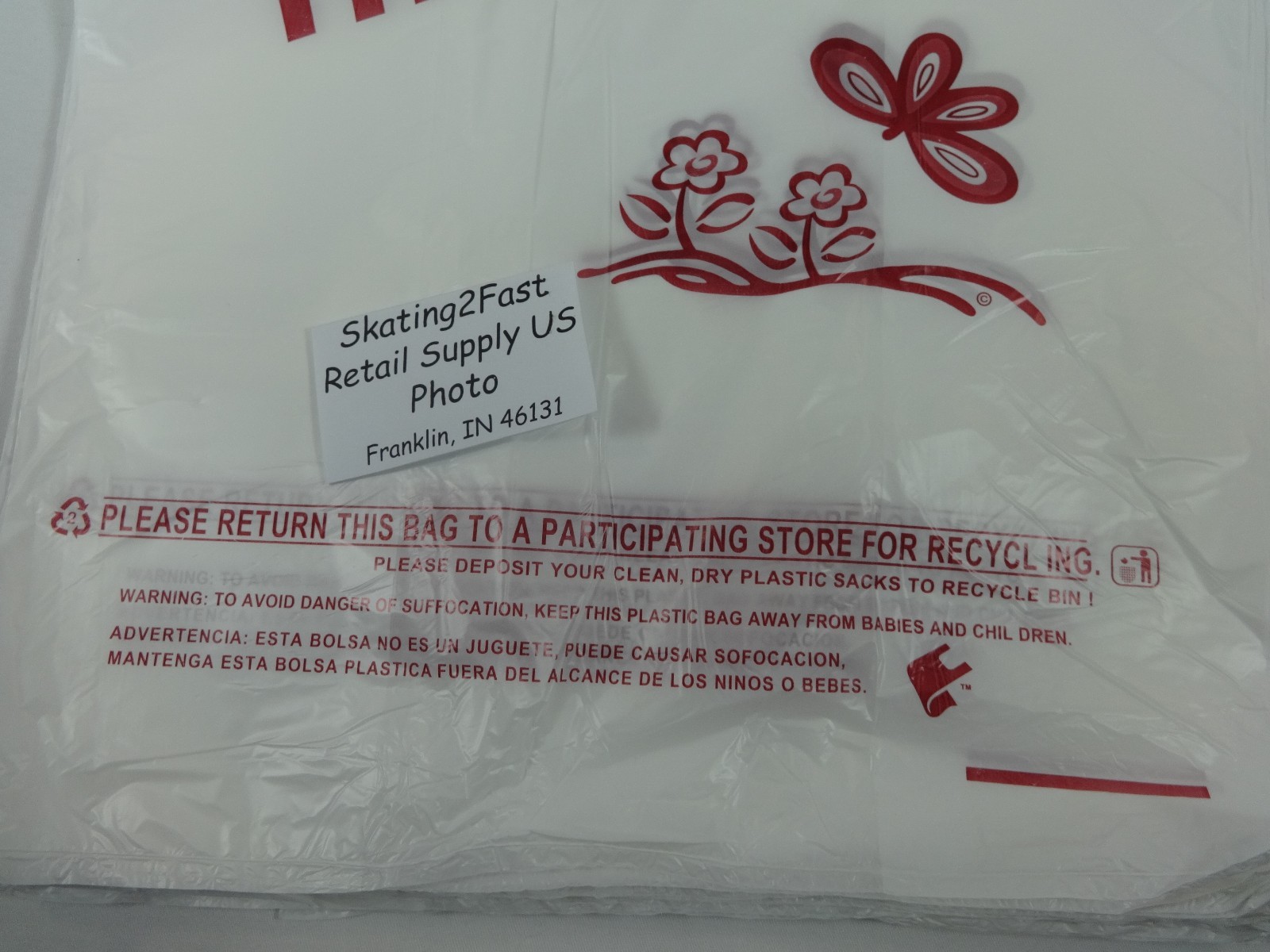 THANK YOU T-Shirt Bags 11.5″ x 6.25″ x 21″ Plastic Retail Shopping