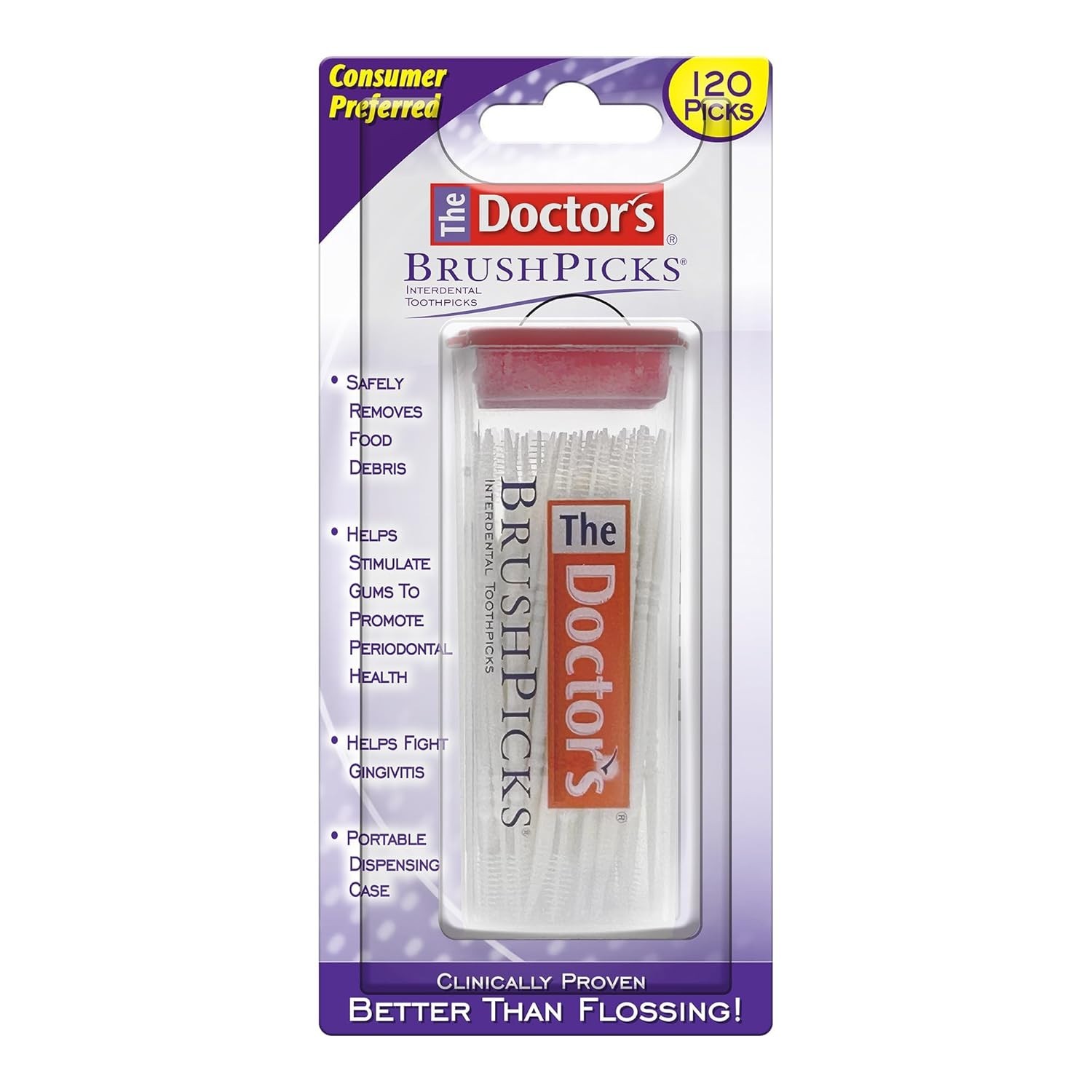 Gentle Interdental Brushes & Dental Pick Combo – 120 Toothpicks for Healthy Gums