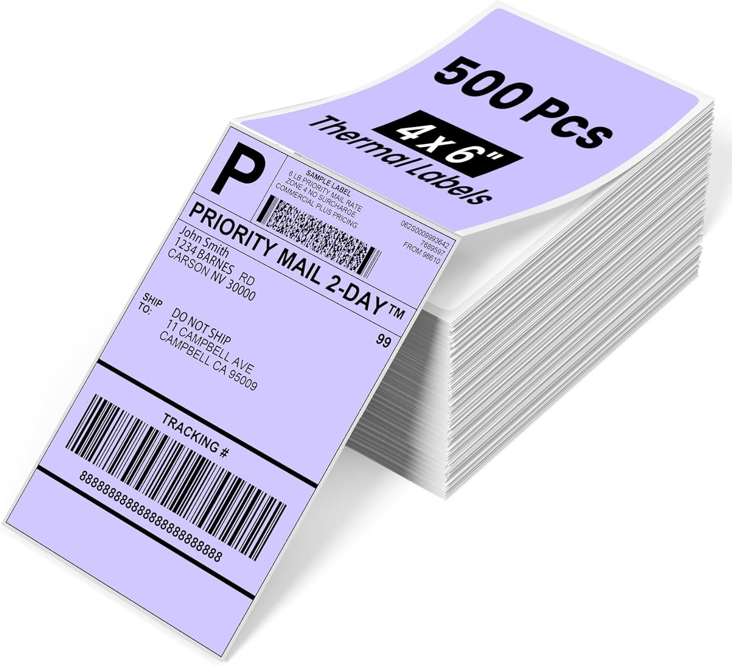 Direct Thermal Labels Multiple Sizes Colors Shipping Mailing Address Stickers
