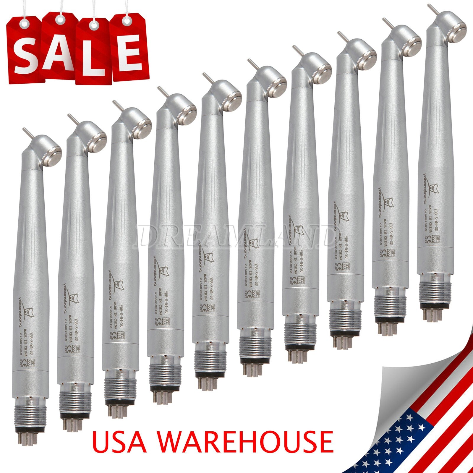Yabang Dental 45 Degree High Speed Handpiece Push Button 4HOLES 1/5/10 WCA4