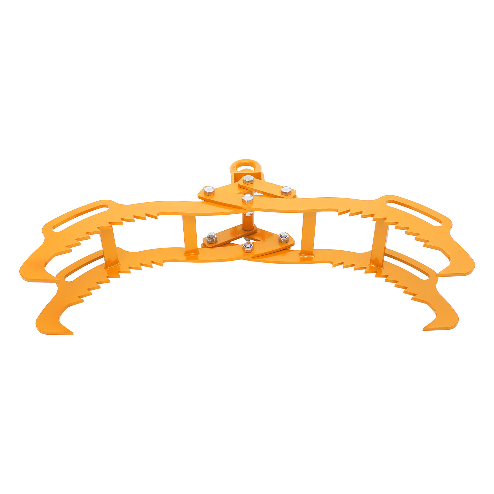 28in Log Lifting Tongs Timber Lifting Tongs 4-claw Yellow For Truck ATV Tractor