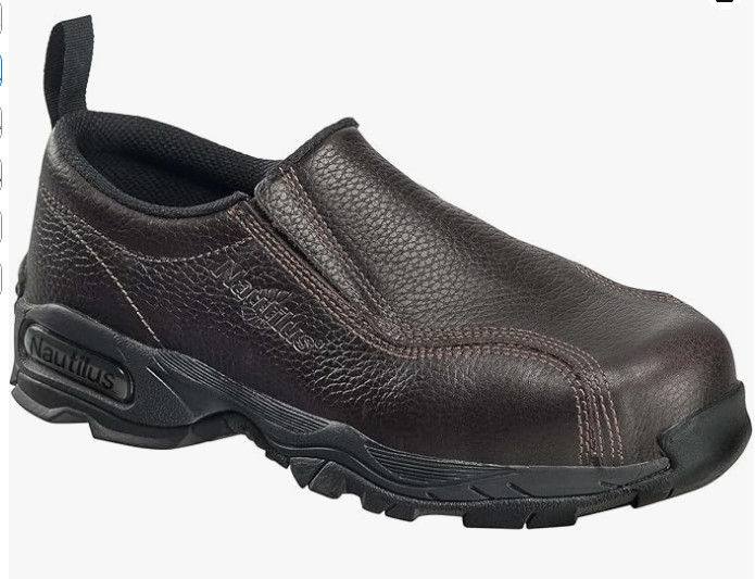Nautilus Safety Footwear Slip-On ESD N1620 Men’s Safety Toe Work Shoes, 8.5 D