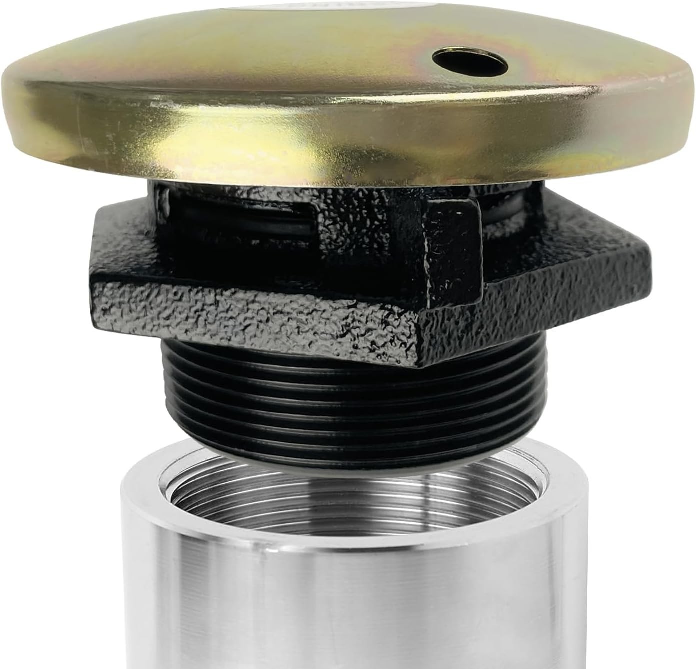 Transfer Tank Vented Cap with Threaded Neck, Vented Fuel Tank Cap with 2 In Base