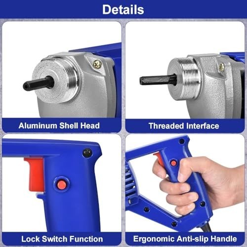 Portable Electric Concrete Vibrator Tool – 6.6ft Handheld, 1500W, 13000VPM