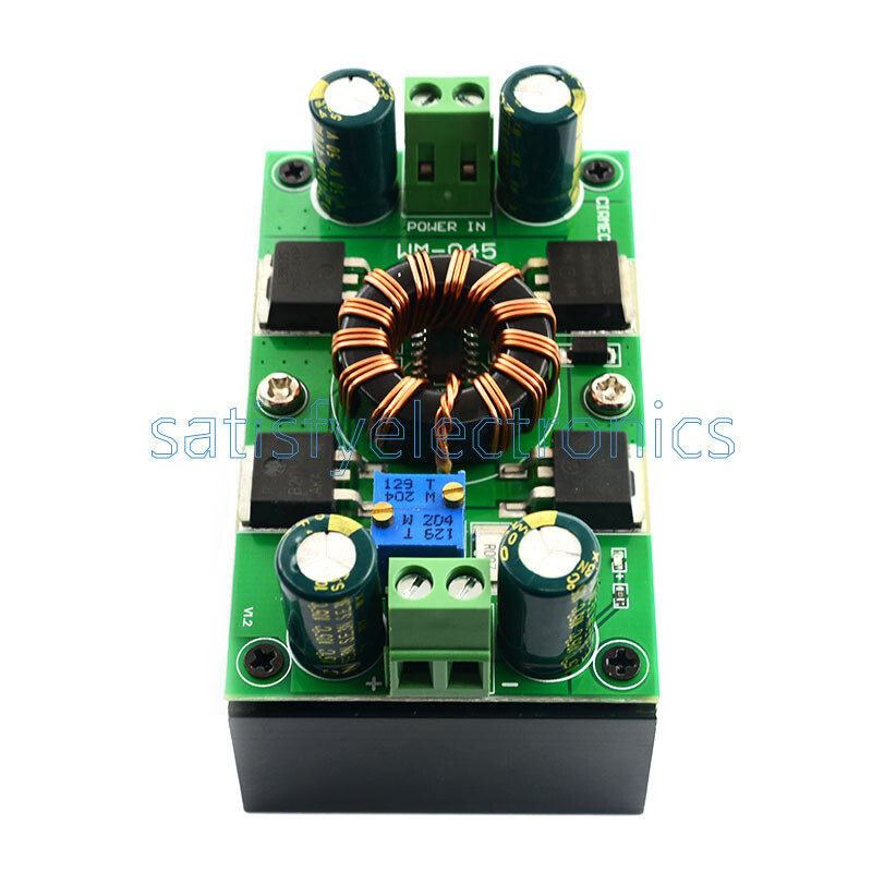 DC-DC 300W 10A CC CV Automatic Step-Up Step-Down Buck-Boost Power Supply Module