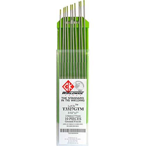 CK T3327GTM LaYZr Tungsten Electrode 3/32″ x 7″, 10 pack