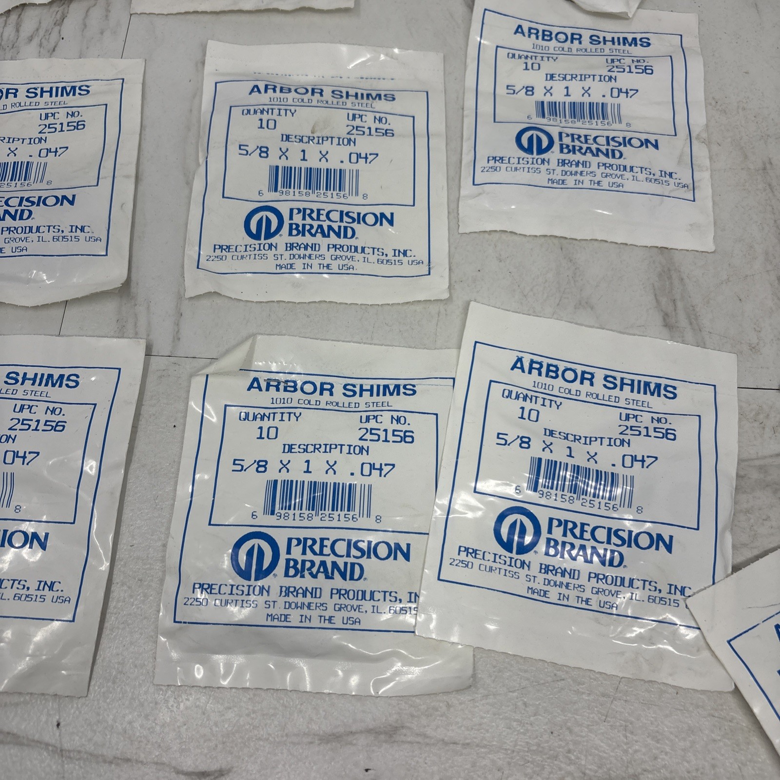 Precision Brand 25156 Arbor Shims, 5/8x1x.047″ – 15 Packs Of 10