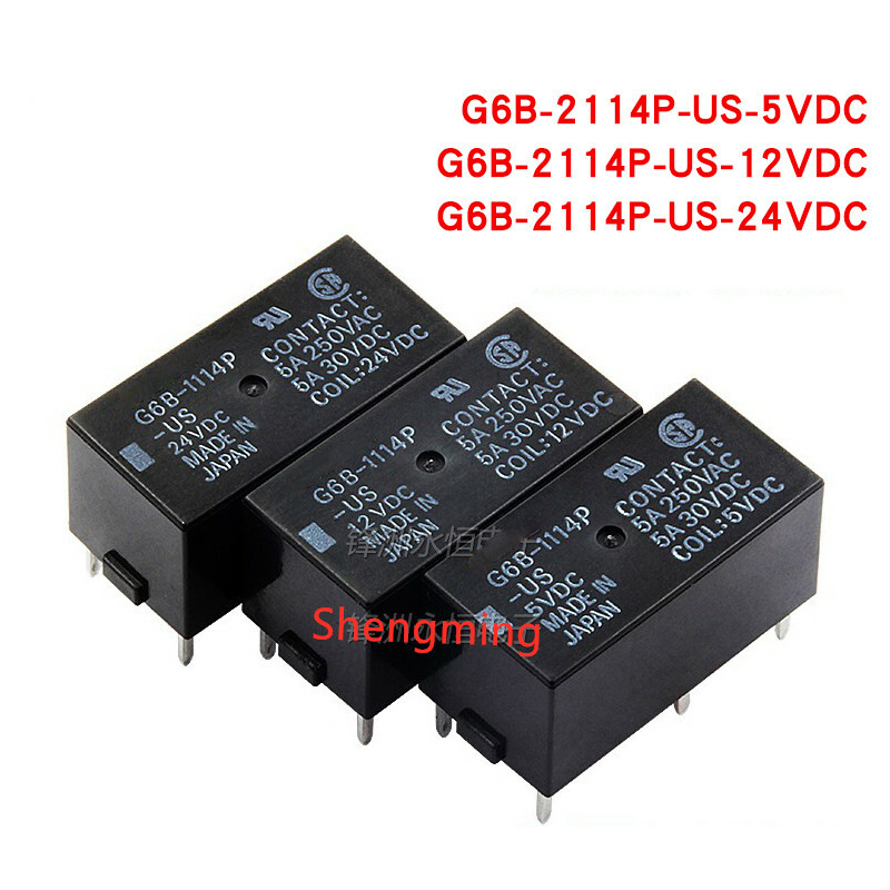 10pcs Original G6B-1114P 1174P 2214P 2114P-US-24VDC DC5V 12V Relay