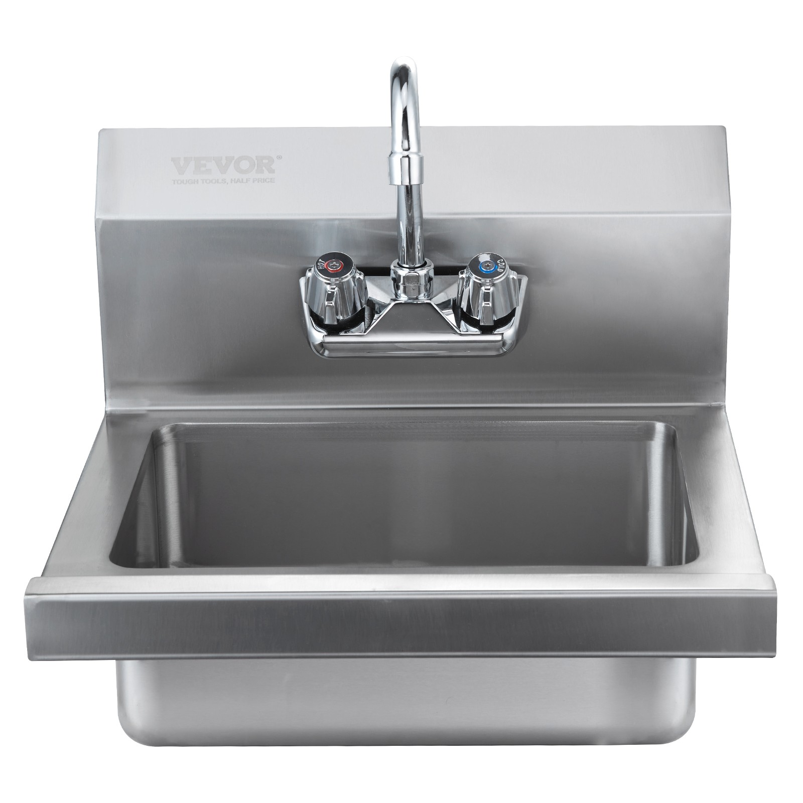 Uimoso 17″x12.8″ Commercial Hand Wash Sink Wall Mount Basin Stainless Steel