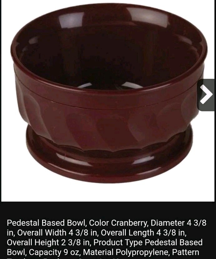 Dinex Turnbury Cranberry 9 Oz. Insulated Bowl Melmac Melamine, Set Of 4