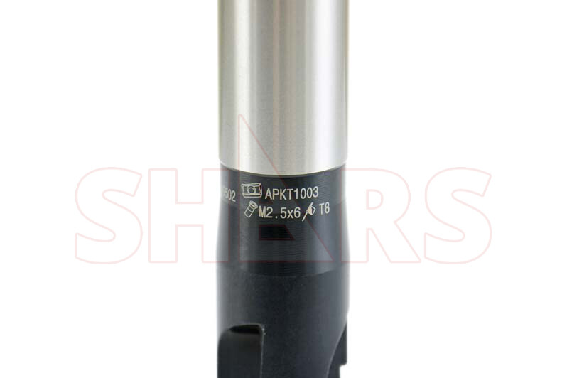 7/8×3/4×7-7/8 90° 3FL Indexable End Mill W/Cert +5pc APKT Insert P
