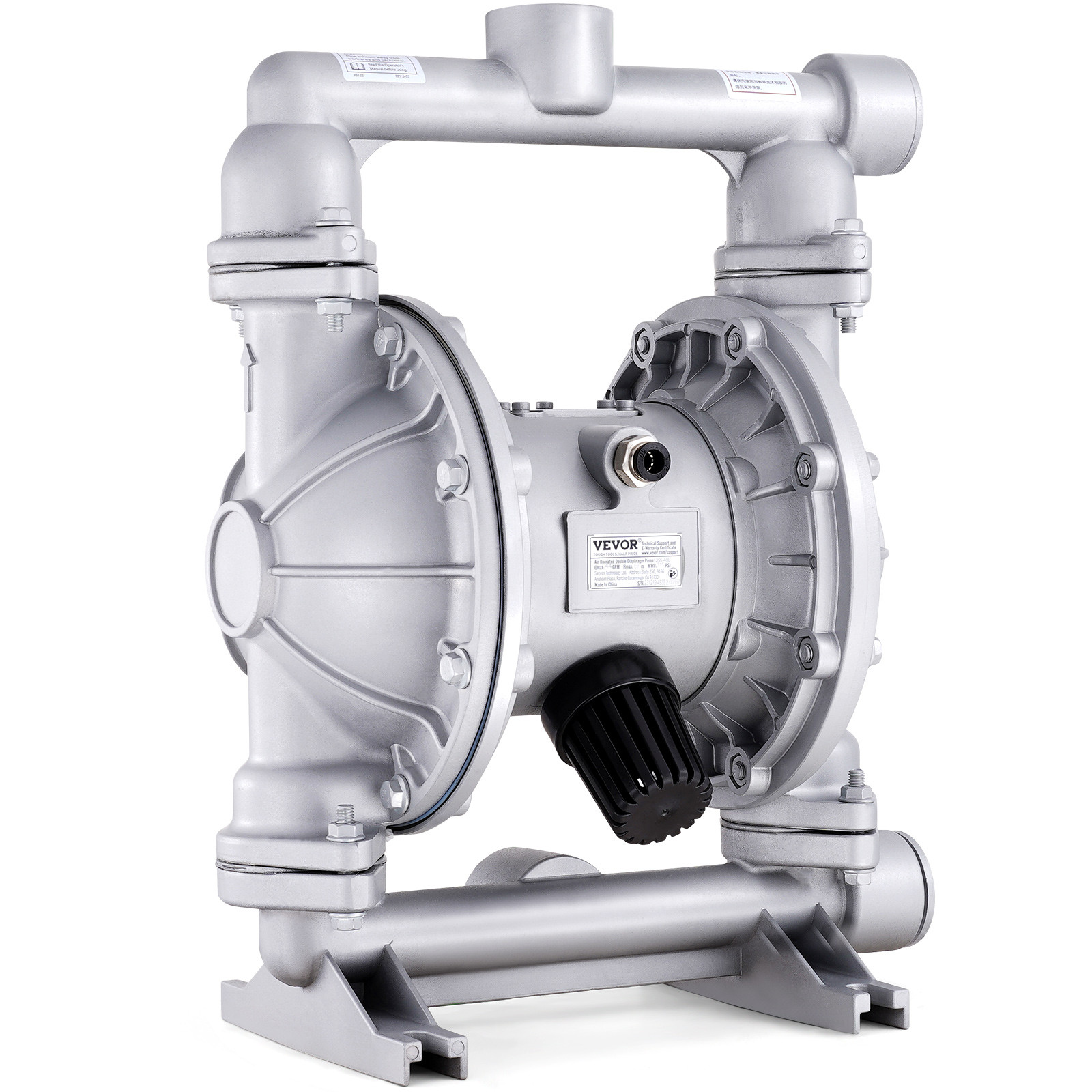 VEVOR Air Operated Double Diaphragm Pump 44 GPM Max 115 PSI Air Waste Oil Pump