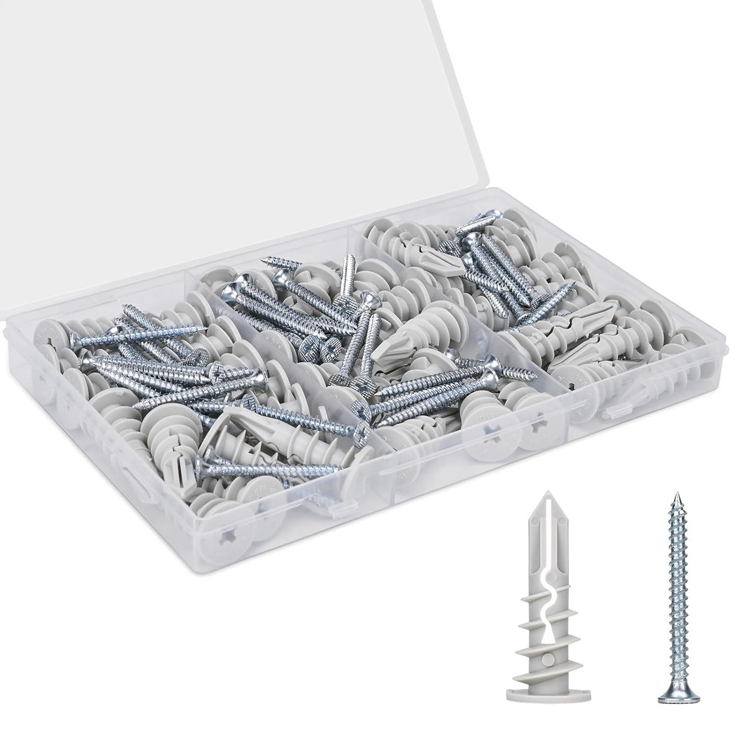 Self Drilling Drywall Anchors, 84PCS Heavy Duty Dry Wall Anchors and Screws Kit