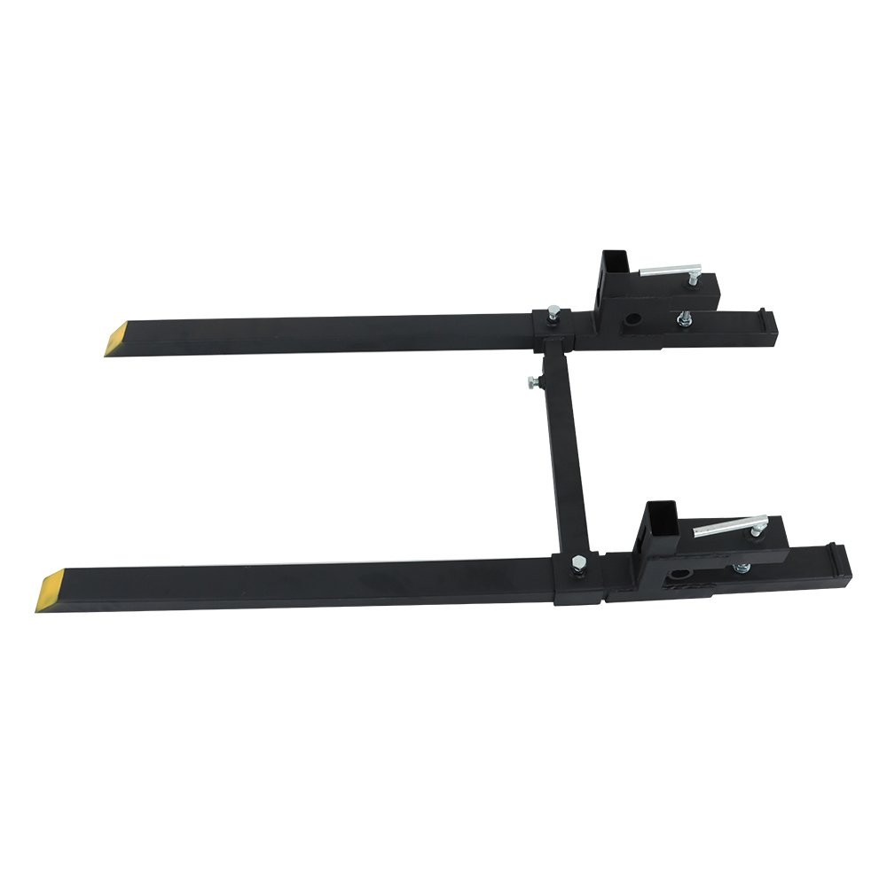 Tractor Bucket Clamp On Pallet Forks 60″ 2000lbs With Adjustable Stabilizer Bar