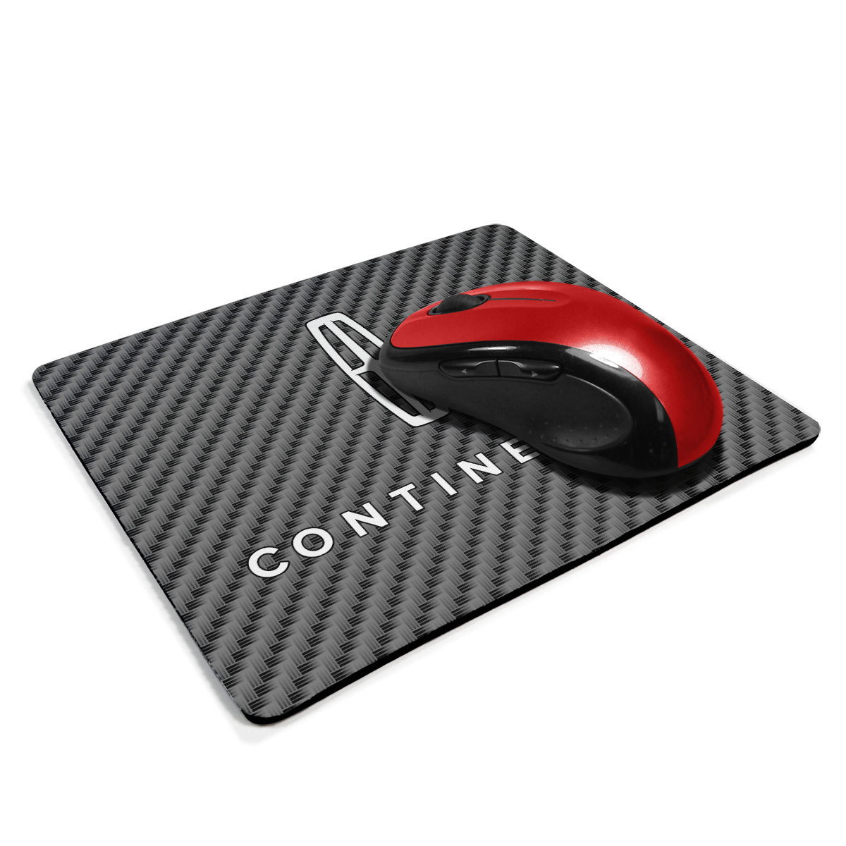 Lincoln Continental Black Carbon Fiber Texture Graphic PC Mouse Pad